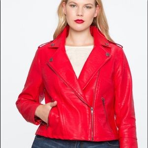 Red Moto Jacket plus size